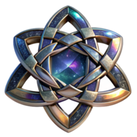 elegant classic Detailed Stained Glass Celtic Knot Transparent Background high resolution png