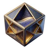 extraordinary creative D Geometric Pattern Cutout Cube Design Transparent premium png