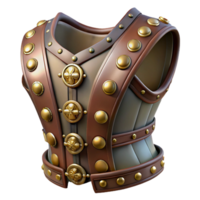 serene intense artistic Steampunk corset with leather buckles and metallic rivets. NO BACKGROUND with Transparent Background. detailed png