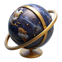magnificent traditional D Globe with Tilted Axis Cutout Element exclusive png