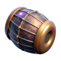 extraordinary artistic Dholak Drum Isolated with Double-headed Barrel Drum professional png
