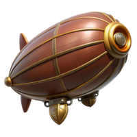 immaculate exceptional Steampunk zeppelin illustration icon, detailed graphic. NO BACKGROUND with Transparent Background. png