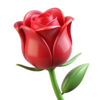 hypnotic tranquil elegant Single red rose bud NO BACKGROUND with Transparent Background. refined png