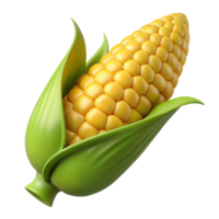 exceptional vintage Ear of corn with husk partially peeled NO BACKGROUND with Transparent Background. handcrafted png