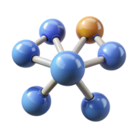 impressive reflective rustic Chemical engineering molecule NO BACKGROUND with Transparent Background. studio quality png