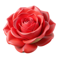 wonderful impressionist Single red rose, close-up, detailed. NO BACKGROUND with Transparent Background. high quality png