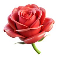 magnificent minimalist Single red rose, close-up, detailed. NO BACKGROUND with Transparent Background. luxury png