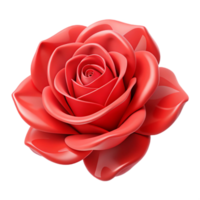 ethereal extraordinary Single red rose, close-up, detailed. NO BACKGROUND with Transparent Background. premium png