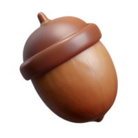 timeless futuristic Brown acorn, isolated. NO BACKGROUND with Transparent Background. studio quality png