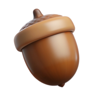 whimsical sumptuous Brown acorn, isolated. NO BACKGROUND with Transparent Background. expertly shot png