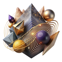 serene artistic Dynamic Abstract Composition with Motion Lines Isolated png