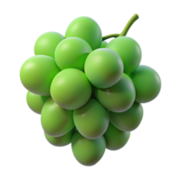ethereal breathtaking Bunch of green grapes, isolated. NO BACKGROUND with Transparent Background. top-tier png