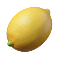picturesque vintage Lemon, whole, single. NO BACKGROUND with Transparent Background. genuine png