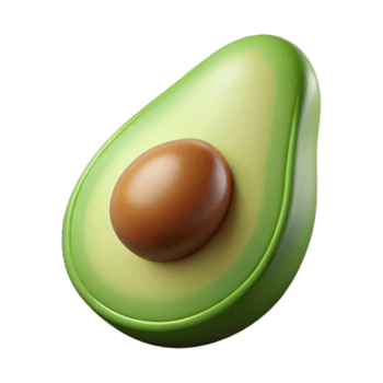 inigualável arte deco abacate, todo, solteiro. não fundo com transparente fundo. ultra hd png