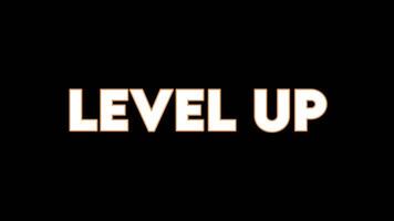 Level Up Animation Text Suitable for intro or promotion 4k video