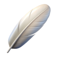 glorious remarkable Single feather, white. NO BACKGROUND with Transparent Background. png