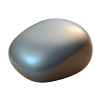 exquisite dramatic surreal Smooth river stone, gray. NO BACKGROUND with Transparent Background. original png
