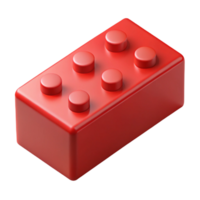 fascinating futuristic Single red brick NO BACKGROUND with Transparent Background. museum quality png