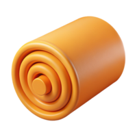iconic traditional Roll of insulation NO BACKGROUND with Transparent Background. studio quality png