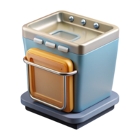enchanting playful retro Dishwasher NO BACKGROUND with Transparent Background. impeccable png