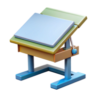 ethereal gorgeous Drafting table NO BACKGROUND with Transparent Background. masterfully captured png