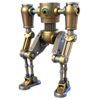 linda intenso vitoriano steampunk robótico perna com articulado juntas e exposto pistões. não fundo com transparente fundo. Alto resolução png
