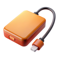 exquisite iconic External hard drive with cable attached. NO BACKGROUND with Transparent Background. png