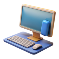 exemplary gothic Desktop computer with monitor, keyboard and mouse. NO BACKGROUND with Transparent Background. exclusive png