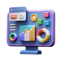 extraordinary distinguished Digital marketing analytics dashboard. NO BACKGROUND with Transparent Background. png