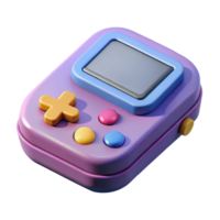 splendid geometric Retro game console with controllers. NO BACKGROUND with Transparent Background. luxury png