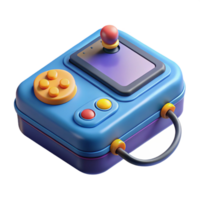 spectacular retro Retro game console with controllers. NO BACKGROUND with Transparent Background. original png