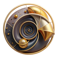 magnificent vintage Fibonacci Sequence Illustration Isolated Golden Ratio Design professional png