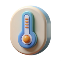 mesmerizing reflective rustic Smart thermostat displaying temperature. NO BACKGROUND with Transparent Background. flawless png