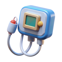 spectacular playful minimalist Medical device for monitoring vital signs. NO BACKGROUND with Transparent Background. refined png