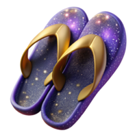 serene creative Flip Flops with Shadow Effect Isolated png