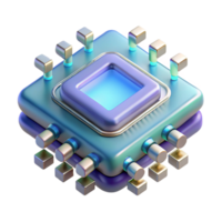 tranquil fascinating Quantum computer processor. NO BACKGROUND with Transparent Background. luxury png