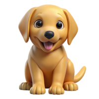 impressive harmonious renaissance A playful Golden Retriever puppy, sitting, NO BACKGROUND with Transparent Background. crisp png