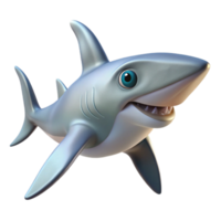 glorious unforgettable A swimming Hammerhead Shark, front view, NO BACKGROUND with Transparent Background. png