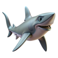 energetic beautiful A swimming Hammerhead Shark, front view, NO BACKGROUND with Transparent Background. crisp png