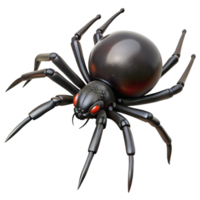 impressive elegant A close-up of a Black Widow spider, detailed legs, NO BACKGROUND with Transparent Background. exclusive png