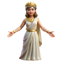 energetic fascinating Hera, queen of the gods, majestic pose, NO BACKGROUND with Transparent Background. exclusive png