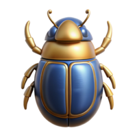 exquisite artistic Scarab beetle, Egyptian symbol of rebirth, detailed, NO BACKGROUND with Transparent Background. expertly shot png