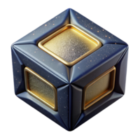 vibrant abstract Geometric Cube Iconography Isolated with Precise Dimensions authentic png