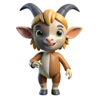 extraordinary distinguished Satyr, half-human, half-goat, playful, NO BACKGROUND with Transparent Background. png