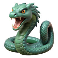 tranquil picturesque Basilisk, legendary serpent, deadly gaze, NO BACKGROUND with Transparent Background. masterfully captured png