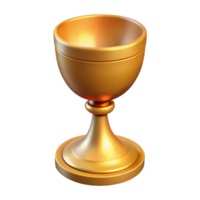 enchanting iconic Holy Grail, sacred chalice, Christian mythology, NO BACKGROUND with Transparent Background. png