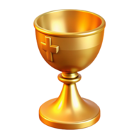 whimsical splendid Holy Grail, sacred chalice, Christian mythology, NO BACKGROUND with Transparent Background. luxury png