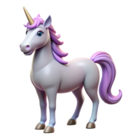 pristine victorian Unicorn, mythical horse with single horn. NO BACKGROUND with Transparent Background. high quality png