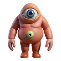 majestic acclaimed Cyclops, giant with one eye. NO BACKGROUND with Transparent Background. png