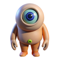 stunning dreamy organic Cyclops, giant with one eye. NO BACKGROUND with Transparent Background. impeccable png